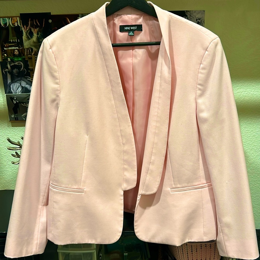 Nine West Baby Pink Blazer (Size:14)